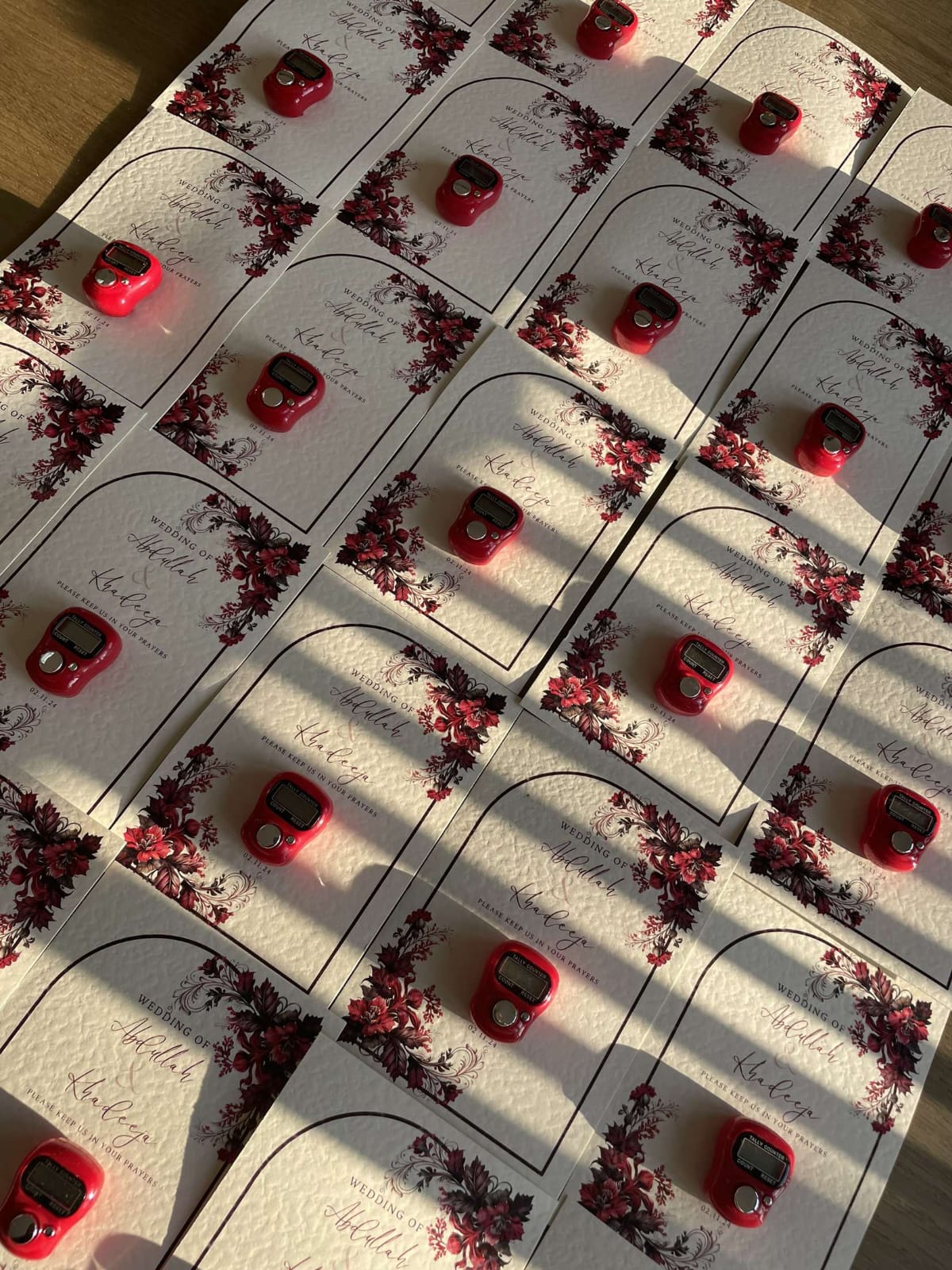 Red Floral Tasbeeh Favours
