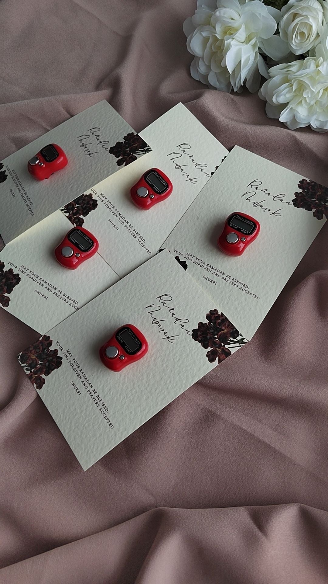 Dark Floral Tasbeeh Favours