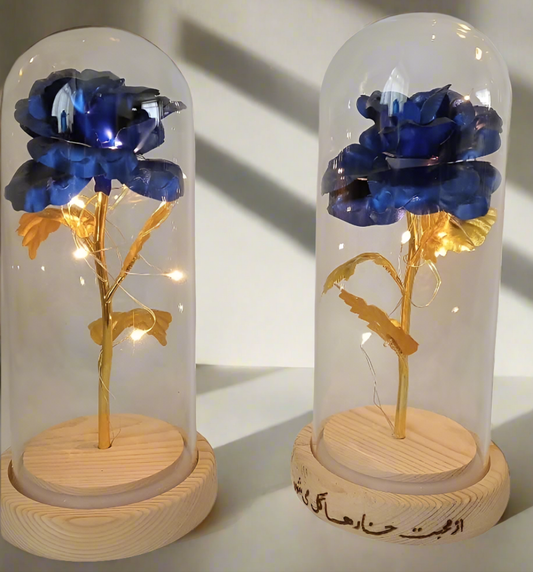 Personalised Blue Rose Dome