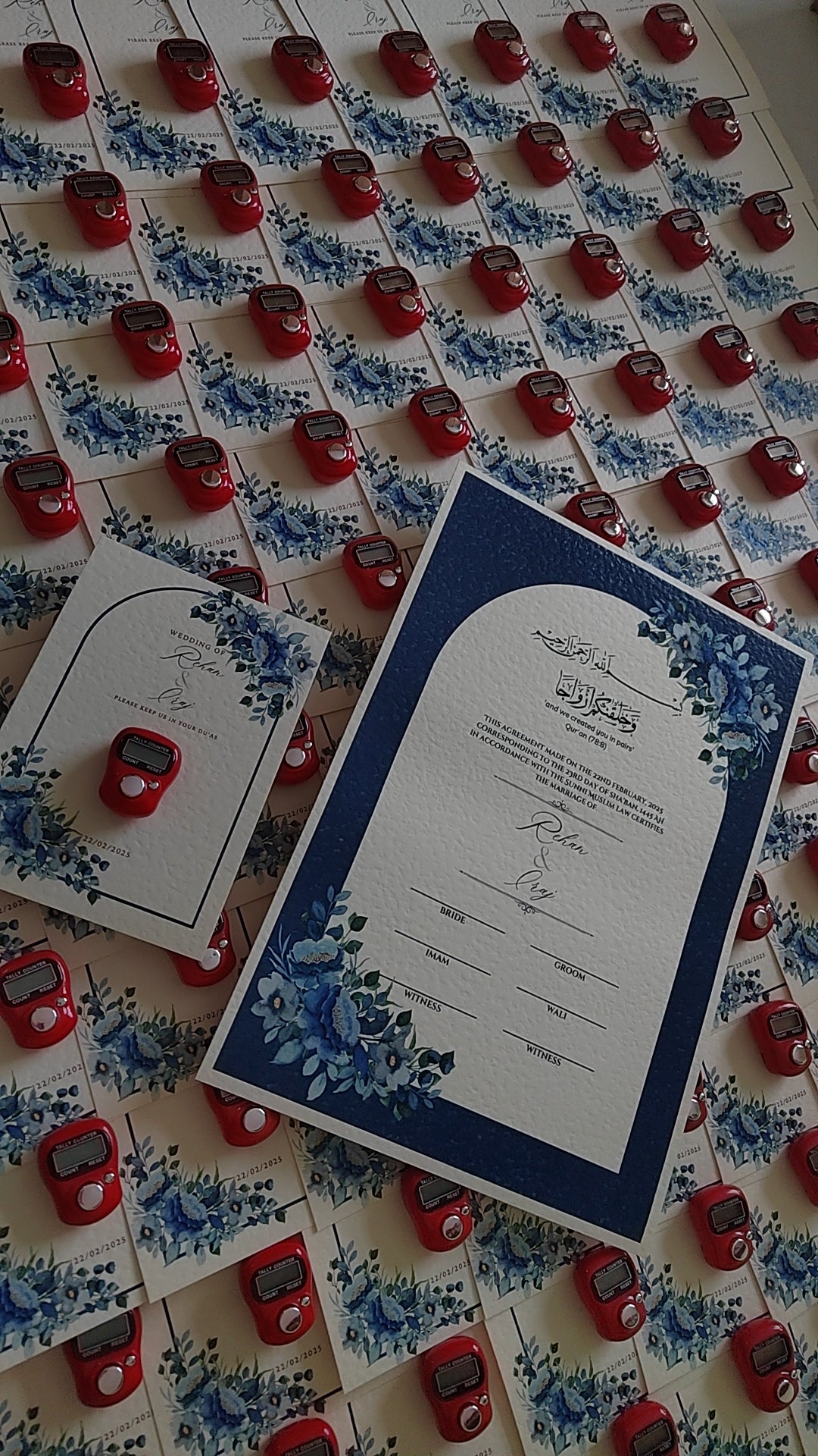 A4 Blue Nikah Certificate