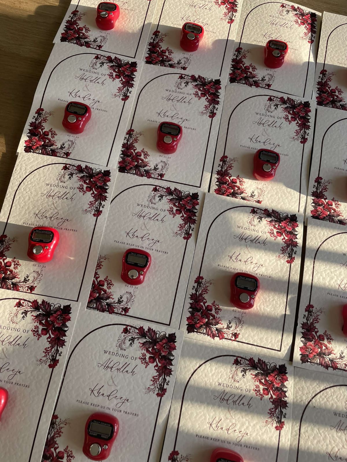 Red Floral Tasbeeh Favours